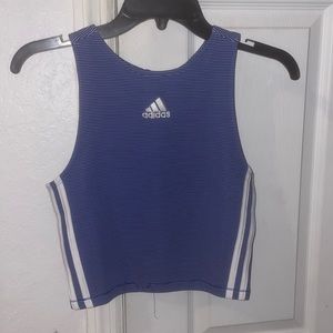 Striped adidas sleeveless crop top